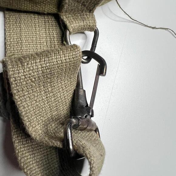 Vintage Japanese Military Army Canvas Small Backpack  Olive Green, Made in Japan - Picture 8 of 9